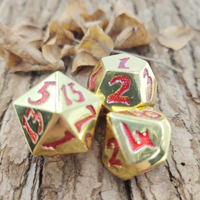 RPG কার্ড গেমের জন্য D4, D6, D8, D10, D12, D20 এবং D% এর বিলাসবহুল পলিহেড্রাল ডাইস সেট
