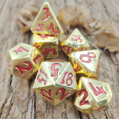 RPG কার্ড গেমের জন্য D4, D6, D8, D10, D12, D20 এবং D% এর বিলাসবহুল পলিহেড্রাল ডাইস সেট