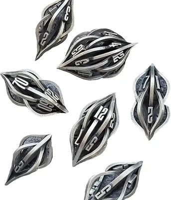 থ্রিডি প্রিন্টিং Cthulhu Hollow Metal Dice 7Piece Set Dragon And Dungeon ডিএনডি আরপিজি