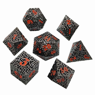 হোল ল্যাবরেটরি মেটাল ডাইস সেট DND Krusu এর কল RPG মাল্টি ফ্যাসেটেড