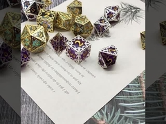 রজন তামার ফ্রেম রৌপ্য স্বচ্ছ রস পাশা DND ড্রাগন এবং Dungeon COC